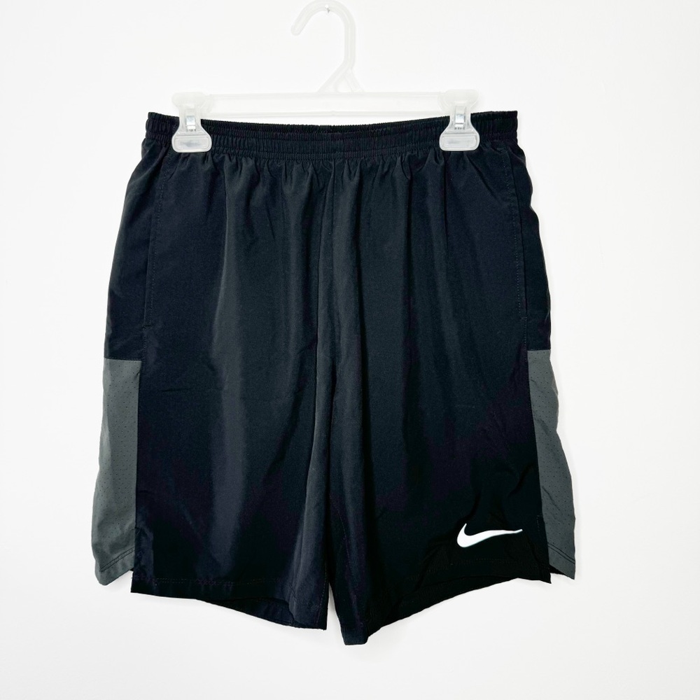 Men's Nike Dri-Fit Running Shorts Black Gray Medium